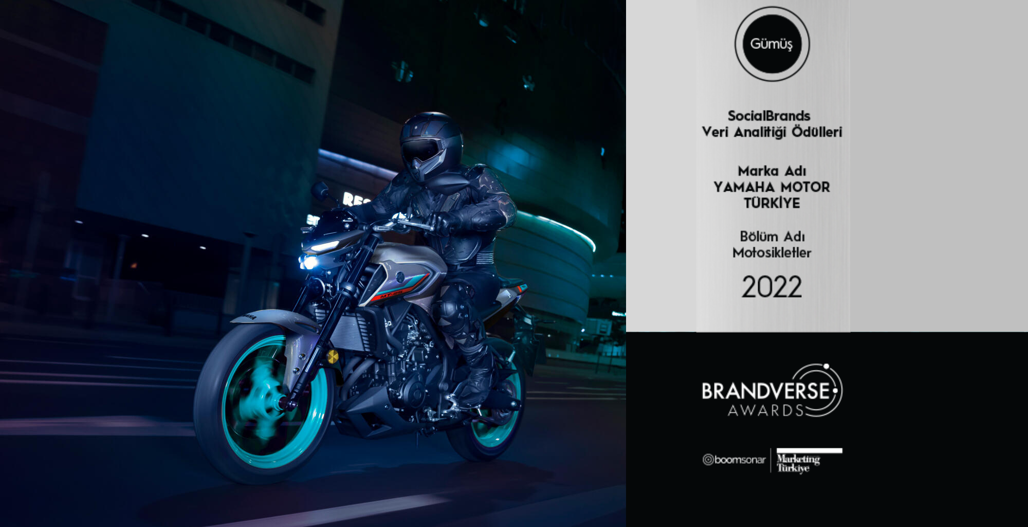 YAMAHA MOTOR TÜRKİYE’YE BRANDVERSE AWARDS’TAN ÖDÜL
