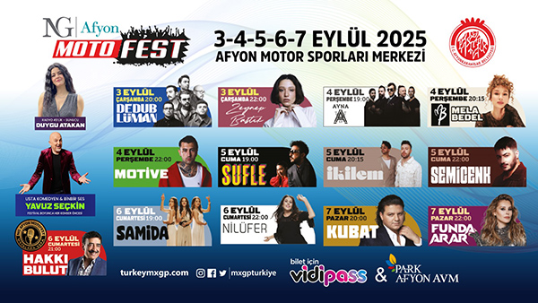 AFYONKARAHİSAR’DA KONSERLER… YARIŞLAR… MOTOSİKLET ŞOVLARI İŞTE MXGP TÜRKİYE